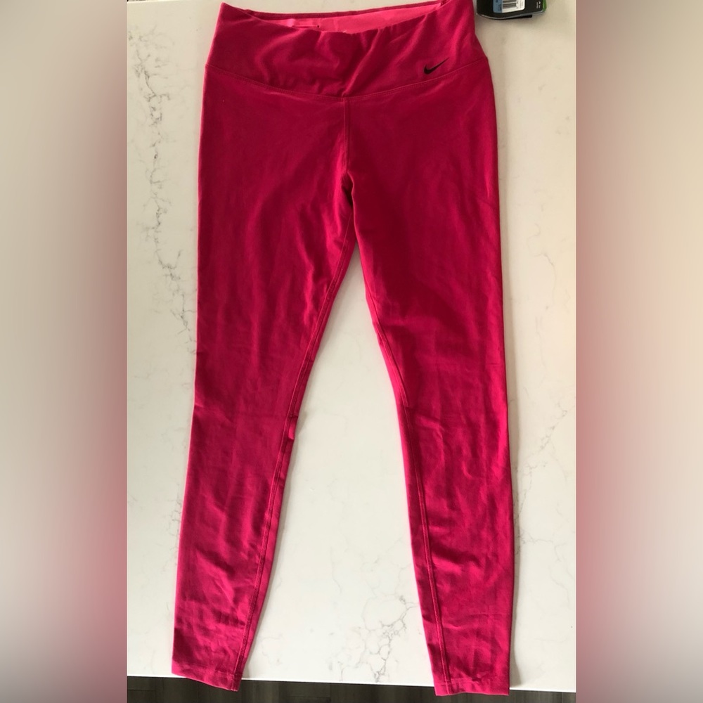 NWT Nike Dri-Fit Mid-Rise Legend Pants, Medium, Hot Pink, Recycled Poly
